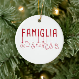 Ornamento De Cerâmica Famiglia Italiana - Natal da Família Correspondent