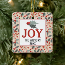 Família de Alegria Botânica Moderna Holly Berry