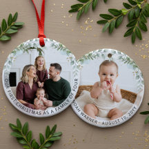 Família Estética de Quatro Primeiro Natal Foto