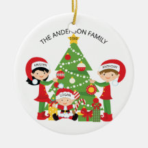 Família Festiva de 3 Natal Personalizado