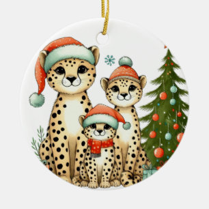 Ornamento De Cerâmica Família Leopardo Custa