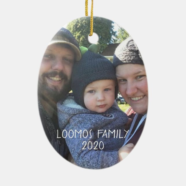 Ornamento De Cerâmica Família Loomos (Verso)