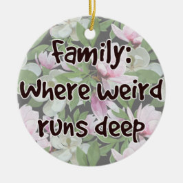 Ornamento De Cerâmica Família: Onde O Estranho É Profundo