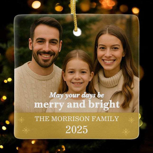 Ornamento De Cerâmica Family Photo (Criador carregado)