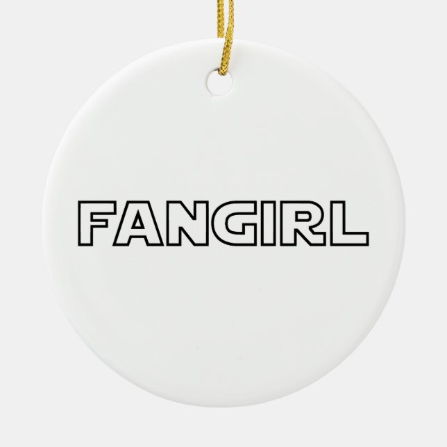 ORNAMENTO DE CERÂMICA FANGIRL (Frente)