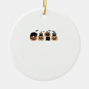 Ornamento De Cerâmica Fantasias de Halloween para Meninas Gato Fofo Abób