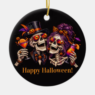 Ornamento De Cerâmica Fantasias e Coquetéis Festa de Adultos Halloween