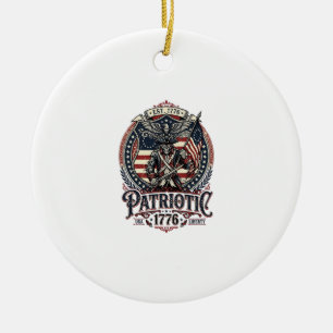 Ornamento De Cerâmica Fantasma Patriótico Patriota Horror Monstro Patrio