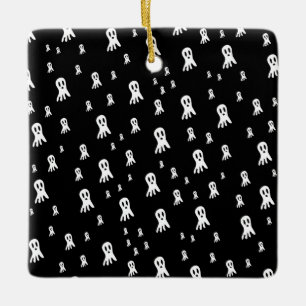 Ornamento De Cerâmica Fantasmas do Dia das Bruxas Escuros