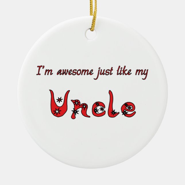 Ornamento De Cerâmica Fantástico Tio Christmas Tree (Frente)