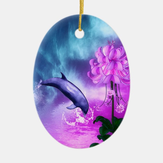 Ornamento De Cerâmica Fantasy Dolphin (Frente)