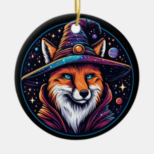Ornamento De Cerâmica Fantasy Fox - Assistente Celestial