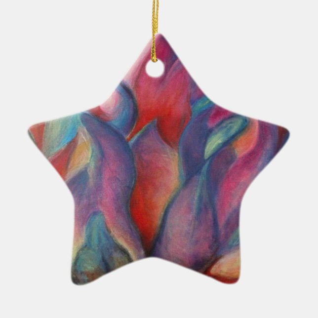 Ornamento De Cerâmica Fantasy Protea (Frente)