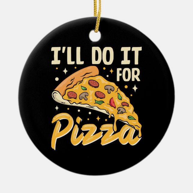 Ornamento De Cerâmica Farei por Pizza (Frente)