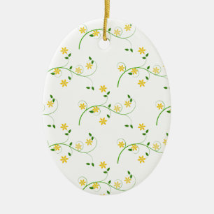 Ornamento De Cerâmica Farinhas e flores