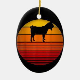 Ornamento De Cerâmica Farmário Vintage Retro Sunset Engraçado Fazenda