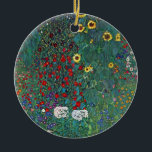 Ornamento De Cerâmica Farmergarden w Sunflower por Klimt, Flores de Vint<br><div class="desc">Farmerjarden com girassol (1905/06), por Gustav Klimt, é uma pintura floral vitoriana do simbolismo das belas artes. Uma cena natural com uma variedade de flores e girassóis em um jardim em uma fazenda. Sobre o artista: Gustav Klimt (1862-1918) era um pintor simbolista austríaco e um dos membros mais proeminentes do...</div>