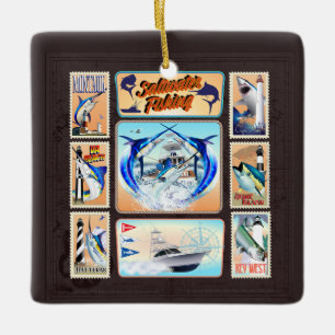 Ornamento De Cerâmica Faróis De Pesca De Água Salgada