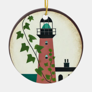 Ornamento De Cerâmica Farol