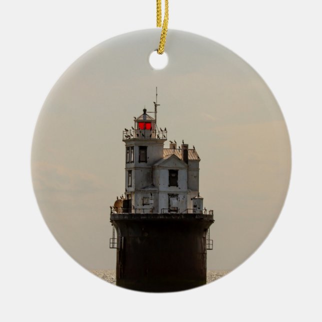 Ornamento De Cerâmica Farol Bancário de Quatorze Pés (Frente)