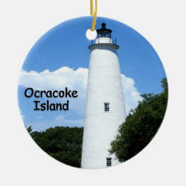 Ornamento De Cerâmica Farol da ilha de Ocracoke