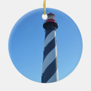 Ornamento De Cerâmica Farol de Augustine rua numa