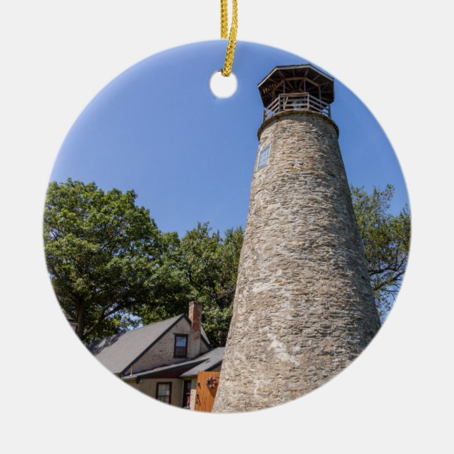 Ornamento De Cerâmica Farol de Barcelona (Frente)