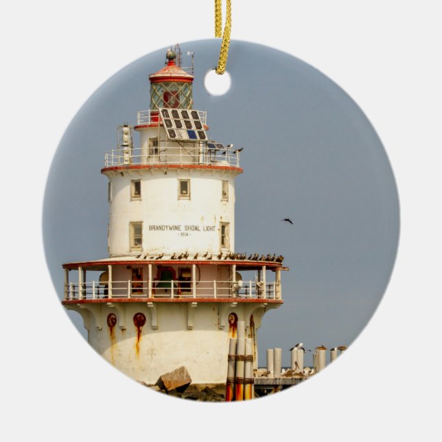 Ornamento De Cerâmica Farol de Brandywine (Frente)