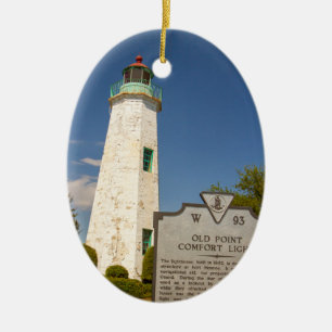 Ornamento De Cerâmica Farol de Conforto de Ponto Antigo