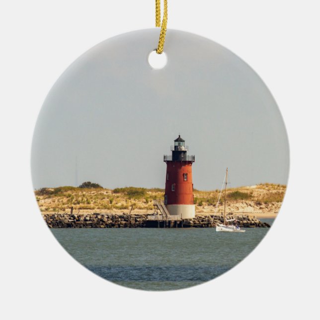 Ornamento De Cerâmica Farol de East End de Breakwater (Frente)