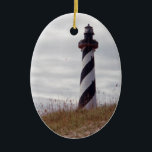 Ornamento De Cerâmica Farol de Hatteras do cabo<br><div class="desc">Farol de Hatteras do cabo</div>