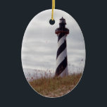 Ornamento De Cerâmica Farol de Hatteras do cabo<br><div class="desc">Farol de Hatteras do cabo</div>