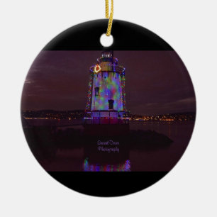 Ornamento De Cerâmica Farol de Natal