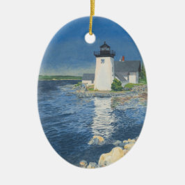 Ornamento De Cerâmica Farol Grindle Point