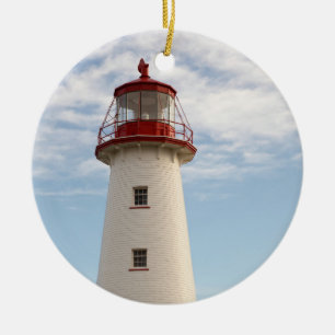 Ornamento De Cerâmica Farol Prim Ponto