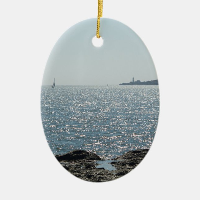 Ornamento De Cerâmica Farol principal de Portland (Frente)