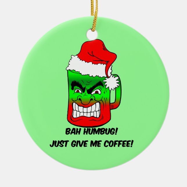 Ornamento De Cerâmica Farsa de Bah! (Frente)