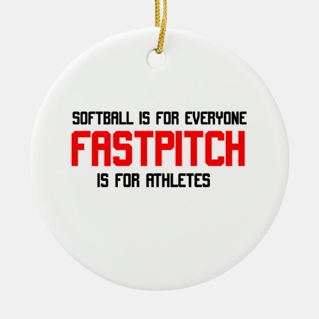Ornamento De Cerâmica FastPitch (Frente)