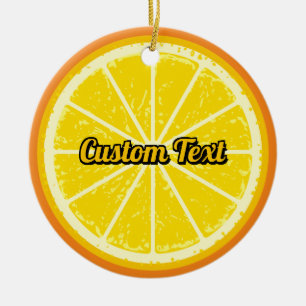 Ornamento De Cerâmica Fatia Laranja