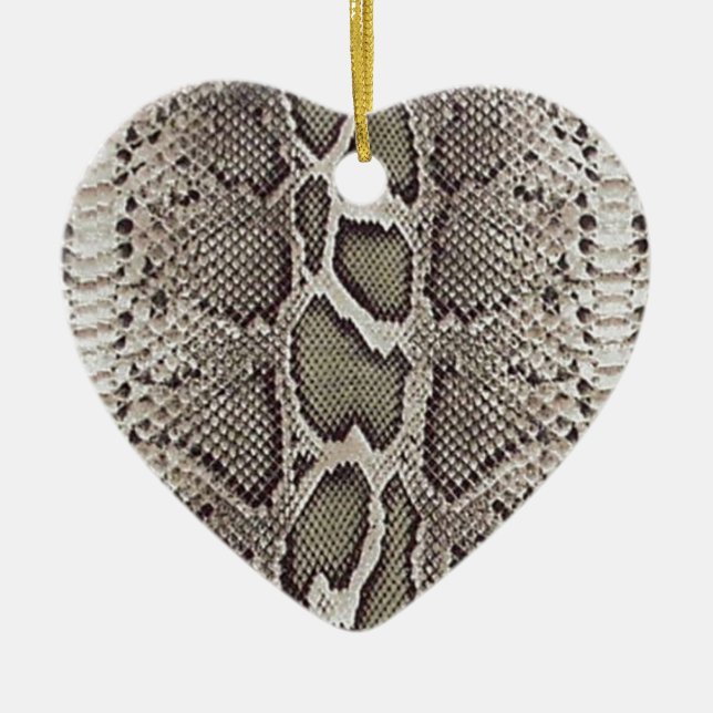 Ornamento De Cerâmica Faux Boa Constrictor Snakeskin (Frente)
