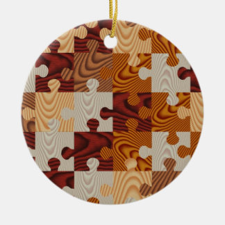 Ornamento De Cerâmica Faux wood jigsaw puzzle