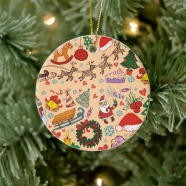 Ornamento De Cerâmica Faves de Natal