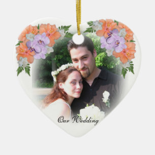 Ornamento De Cerâmica Favor de casamento Obrigado Ornament