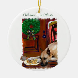Ornamento De Cerâmica Fawn Great Dane Christmas