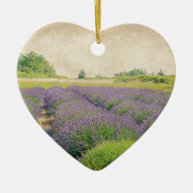 Ornamento De Cerâmica Fazenda da lavanda - Distante (Frente)