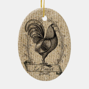 Ornamento De Cerâmica Fazenda tradicional galinha-galinha