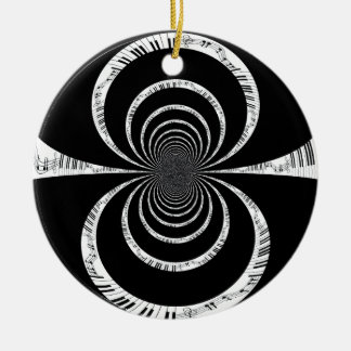 Ornamento De Cerâmica Fazendo Cócegas nas Teclas do Piano