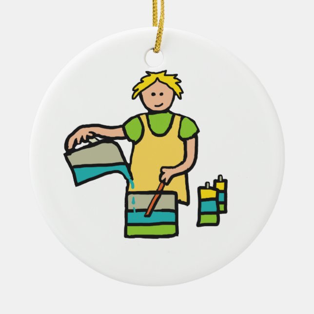 Ornamento De Cerâmica Fazer de Vela (Frente)