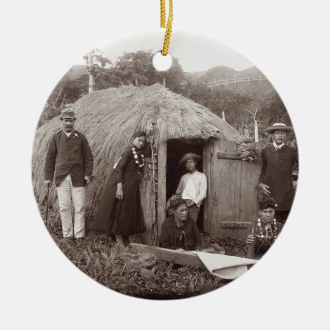 Ornamento De Cerâmica Fazer Tappa, um pano nativo, c.1875 (foto do (Frente)