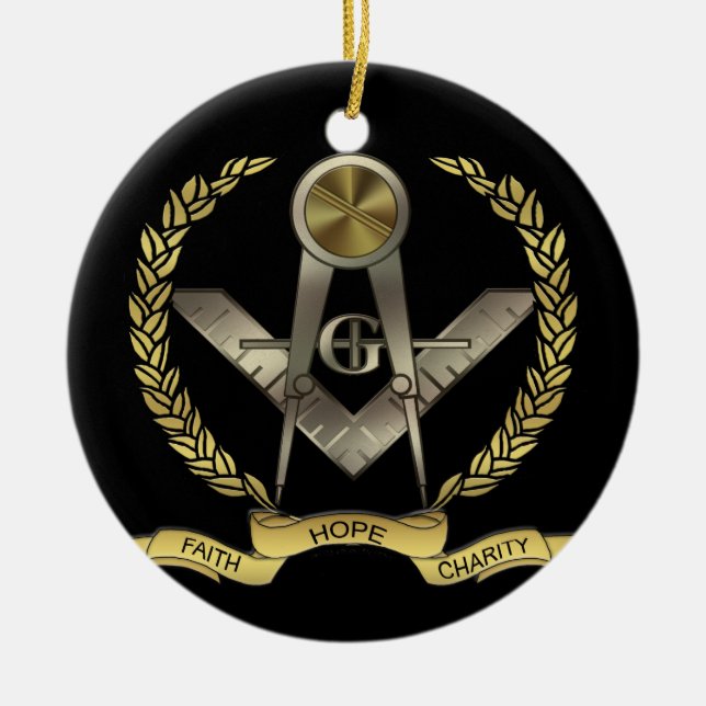 Ornamento De Cerâmica Fé, esperança, caridade (Frente)